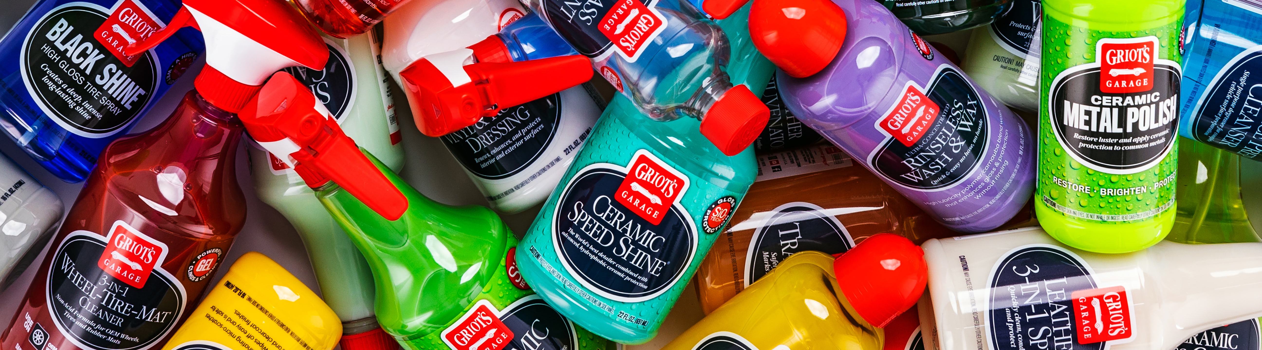 graphic with various car care bottles